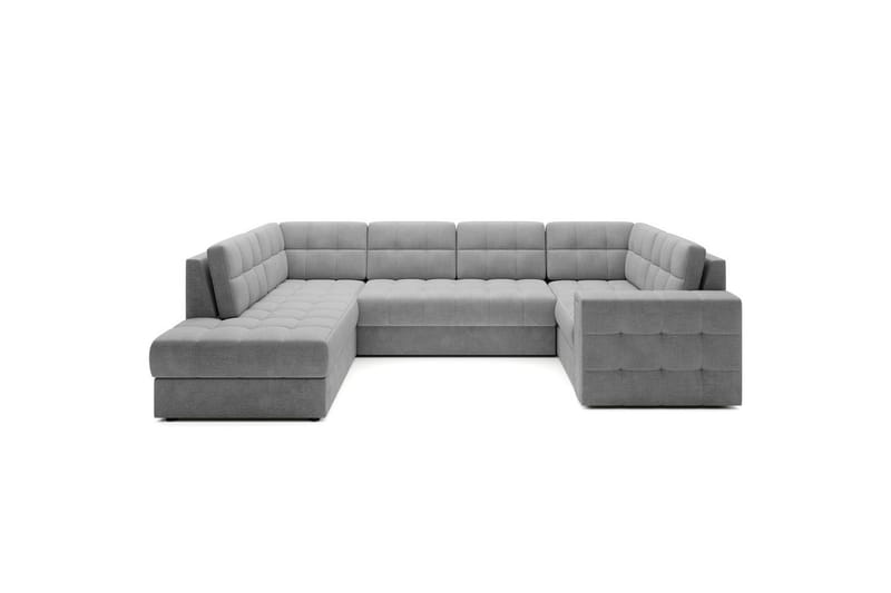 Seksjon Eltap Blewett 299x198x82 cm - Monolith 85, Grå, Venstre - Møbler - Sofaer - Sovesofaer - Hjørnesovesofa