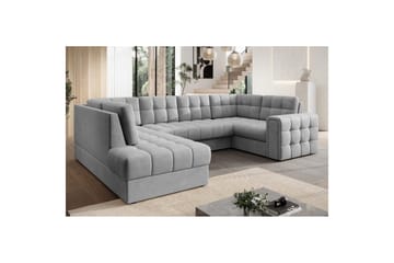 Seksjon Eltap Blewett 299x198x82 cm - Monolith 85, Grå, Venstre - Møbler - Sofaer - Sovesofaer - Hjørnesovesofa