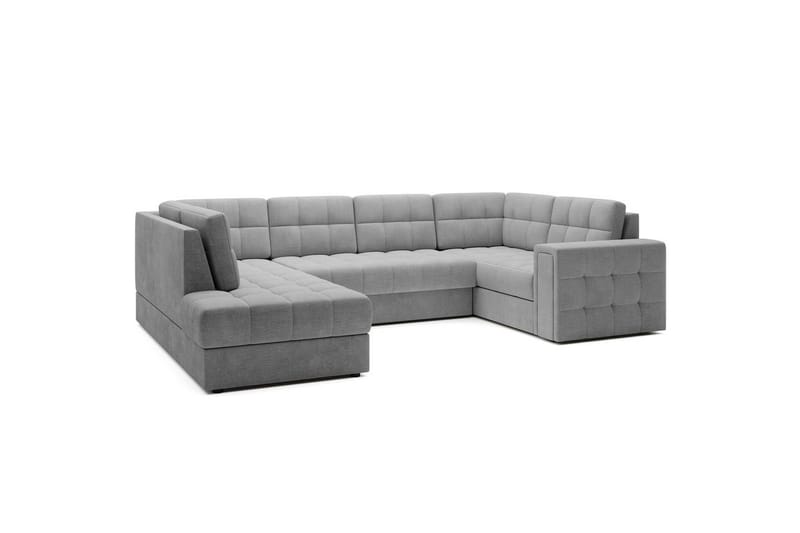 Seksjon Eltap Blewett 299x198x82 cm - Monolith 85, Grå, Venstre - Møbler - Sofaer - Sovesofaer - Hjørnesovesofa