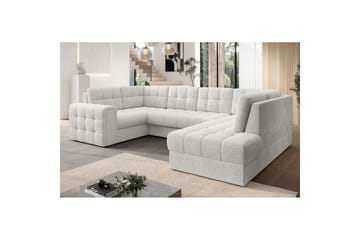 Seksjon Eltap Blewett 299x198x82 cm - Royal 01, Hvit, Høyre - Møbler - Sofaer - Sovesofaer - Hjørnesovesofa