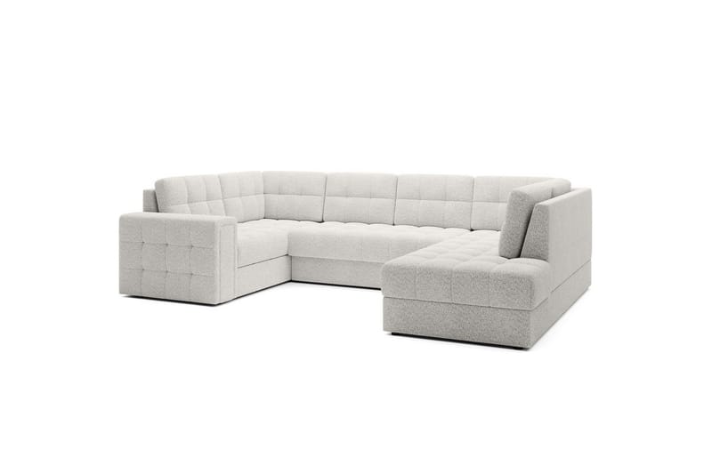 Seksjon Eltap Blewett 299x198x82 cm - Royal 01, Hvit, Høyre - Møbler - Sofaer - Sovesofaer - Hjørnesovesofa