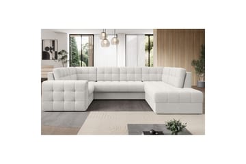 Seksjon Eltap Blewett 299x198x82 cm - Royal 01, Hvit, Høyre - Møbler - Sofaer - Sovesofaer - Hjørnesovesofa