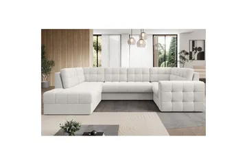 Seksjon Eltap Blewett 299x198x82 cm - Royal 01, Hvit, Venstre - Møbler - Sofaer - Sovesofaer - Hjørnesovesofa