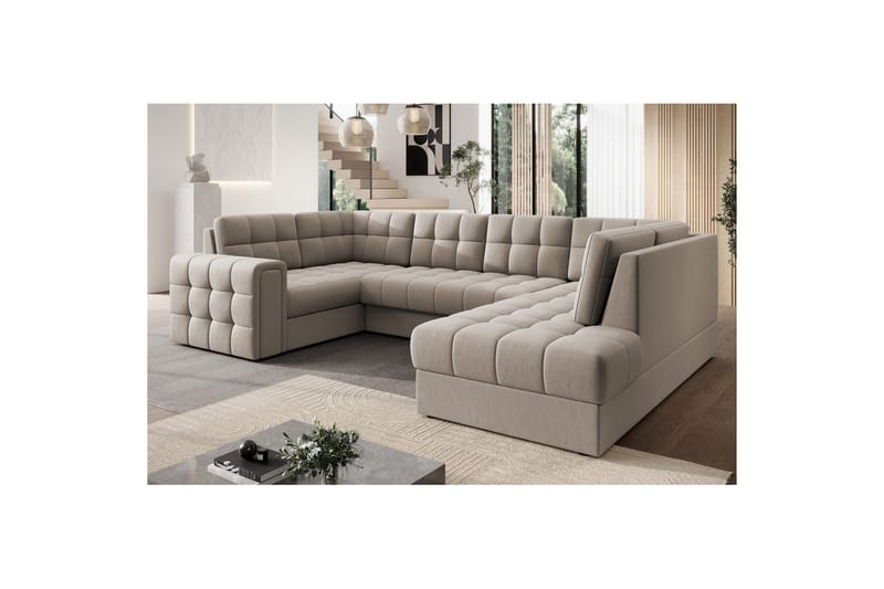 Seksjon Eltap Blewett 299x198x82 cm - Sola 18, Beige, Høyre - Møbler - Sofaer - Sovesofaer - Hjørnesovesofa