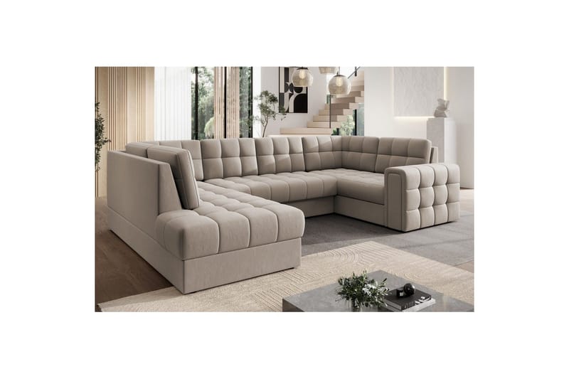 Seksjon Eltap Blewett 299x198x82 cm - Sola 18, Beige, Venstre - Møbler - Sofaer - Sovesofaer - Hjørnesovesofa