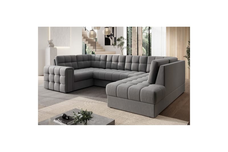 Seksjon Eltap Blewett 299x198x82 cm - Sola 4, Grå, Høyre - Møbler - Sofaer - Sovesofaer - Hjørnesovesofa