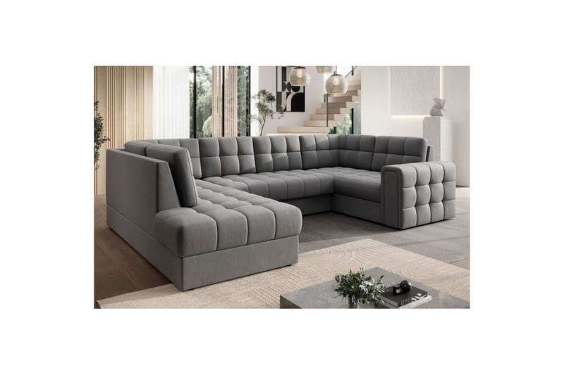 Seksjon Eltap Blewett 299x198x82 cm - Sola 4, Grå, Venstre - Møbler - Sofaer - Sovesofaer - Hjørnesovesofa