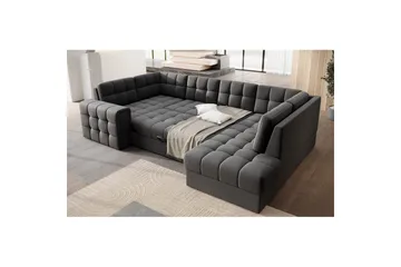 Seksjon Eltap Blewett 299x198x82 cm - Sola 6, Mørk grå, Høyre - Møbler - Sofaer - Sovesofaer - Hjørnesovesofa