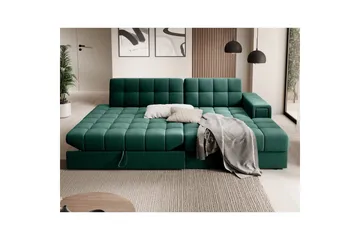 Seksjon Eltap Blezalt 240x150x82 cm - Lukso 35, Grønn, Høyre - Møbler - Sofaer - Sovesofaer - Sovesofa divan