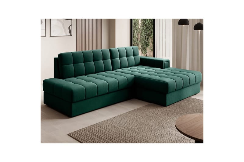 Seksjon Eltap Blezalt 240x150x82 cm - Lukso 35, Grønn, Høyre - Møbler - Sofaer - Sovesofaer - Sovesofa divan