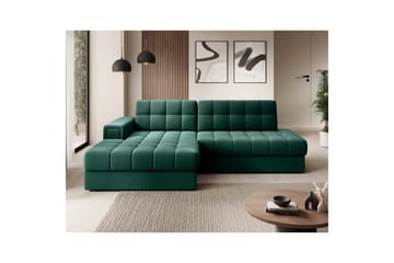 Seksjon Eltap Blezalt 240x150x82 cm - Lukso 35, Grønn, Venstre - Møbler - Sofaer - Sovesofaer - Sovesofa divan