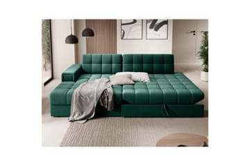 Seksjon Eltap Blezalt 240x150x82 cm - Lukso 35, Grønn, Venstre - Møbler - Sofaer - Sovesofaer - Sovesofa divan
