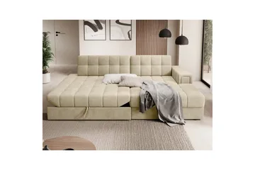 Seksjon Eltap Blezalt 240x150x82 cm - Monolith 04, Beige, Høyre - Møbler - Sofaer - Sovesofaer - Sovesofa divan
