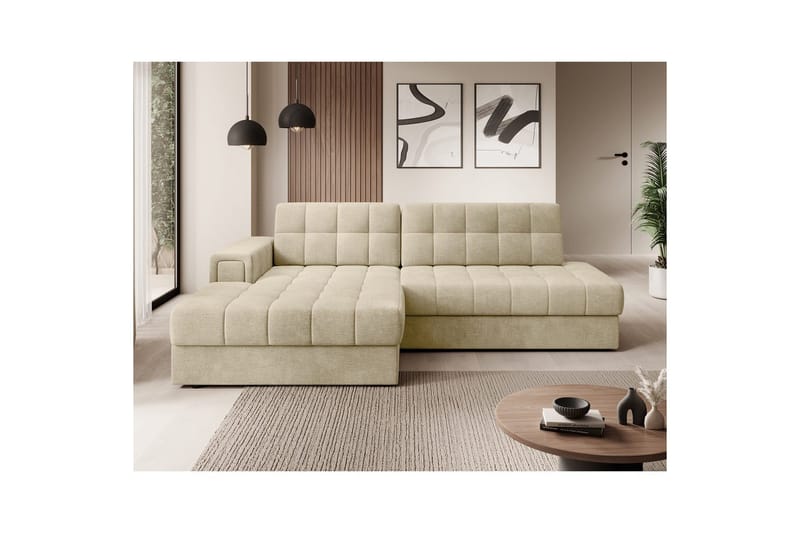 Seksjon Eltap Blezalt 240x150x82 cm - Monolith 04, Beige, Venstre - Møbler - Sofaer - Sovesofaer - Sovesofa divan