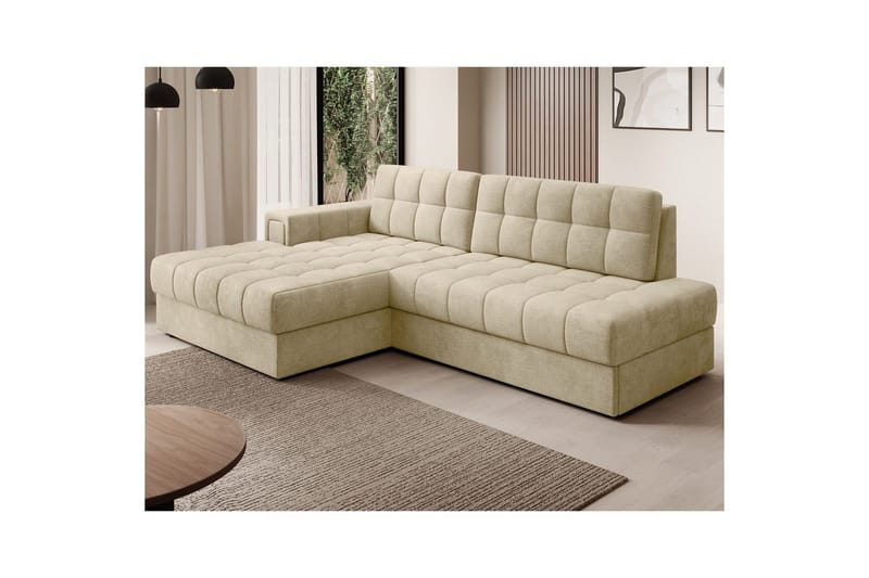 Seksjon Eltap Blezalt 240x150x82 cm - Monolith 04, Beige, Venstre - Møbler - Sofaer - Sovesofaer - Sovesofa divan