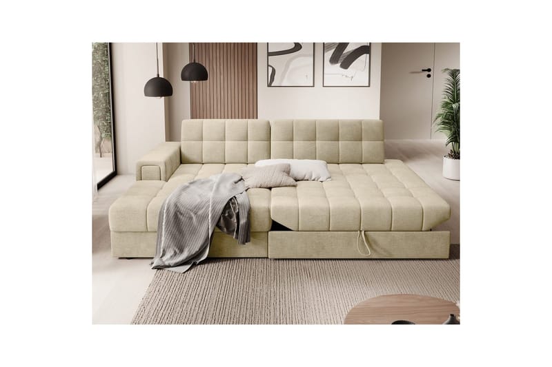 Seksjon Eltap Blezalt 240x150x82 cm - Monolith 04, Beige, Venstre - Møbler - Sofaer - Sovesofaer - Sovesofa divan