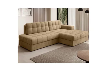Seksjon Eltap Blezalt 240x150x82 cm - Monolith 09, Mørk beige, Høyre - Møbler - Sofaer - Sovesofaer - Sovesofa divan