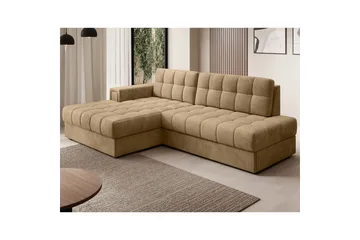 Seksjon Eltap Blezalt 240x150x82 cm - Monolith 09, Mørk beige, Venstre - Møbler - Sofaer - Sovesofaer - Sovesofa divan