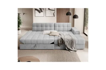 Seksjon Eltap Blezalt 240x150x82 cm - Monolith 84, Lys Grå, Høyre - Møbler - Sofaer - Sovesofaer - Sovesofa divan