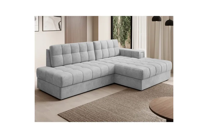 Seksjon Eltap Blezalt 240x150x82 cm - Monolith 84, Lys Grå, Høyre - Møbler - Sofaer - Sovesofaer - Sovesofa divan