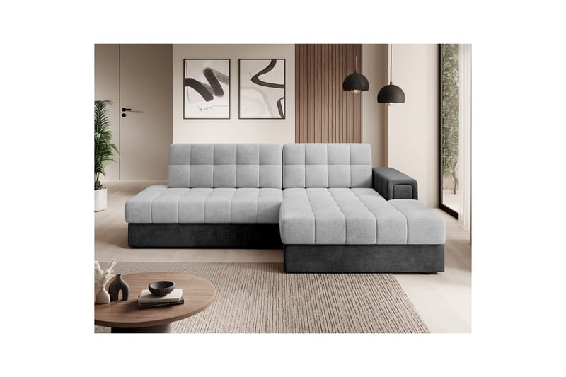 Seksjon Eltap Blezalt 240x150x82 cm - Monolith 84, Monolith 97, Lys Grå, Mørk Grå, Høyre - Møbler - Sofaer - Sovesofaer - Sovesofa divan