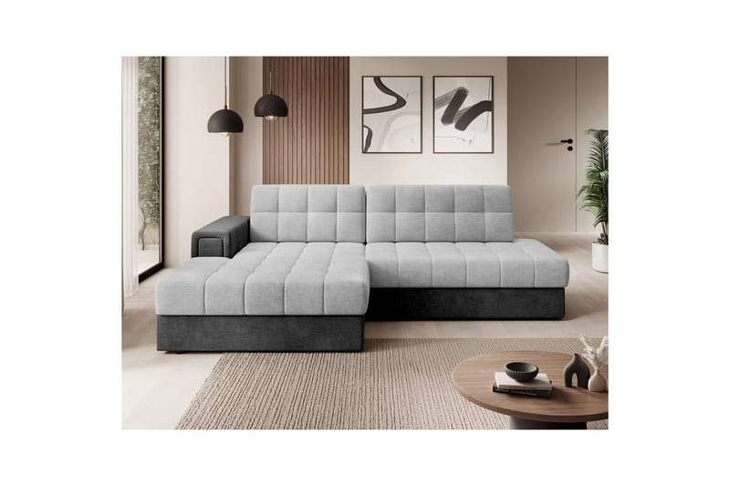 Seksjon Eltap Blezalt 240x150x82 cm - Monolith 84, Monolith 97, Lys Grå, Mørk Grå, Venstre - Møbler - Sofaer - Sovesofaer - Sovesofa divan