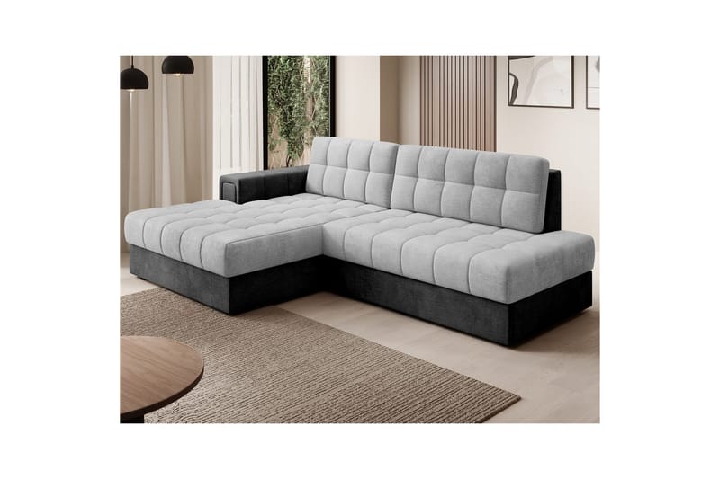Seksjon Eltap Blezalt 240x150x82 cm - Monolith 84, Monolith 97, Lys Grå, Mørk Grå, Venstre - Møbler - Sofaer - Sovesofaer - Sovesofa divan