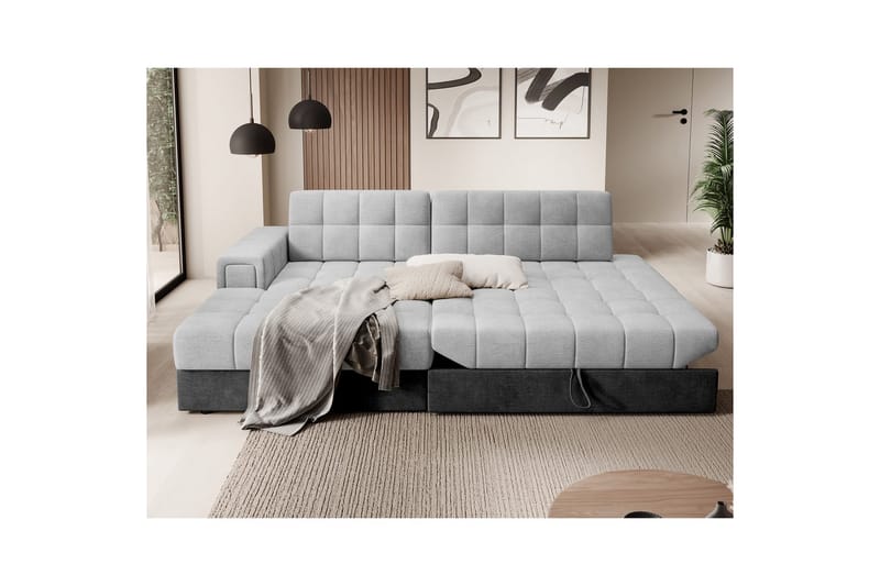 Seksjon Eltap Blezalt 240x150x82 cm - Monolith 84, Monolith 97, Lys Grå, Mørk Grå, Venstre - Møbler - Sofaer - Sovesofaer - Sovesofa divan