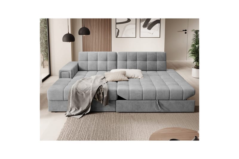 Seksjon Eltap Blezalt 240x150x82 cm - Monolith 85, Grå, Venstre - Møbler - Sofaer - Sovesofaer - Sovesofa divan