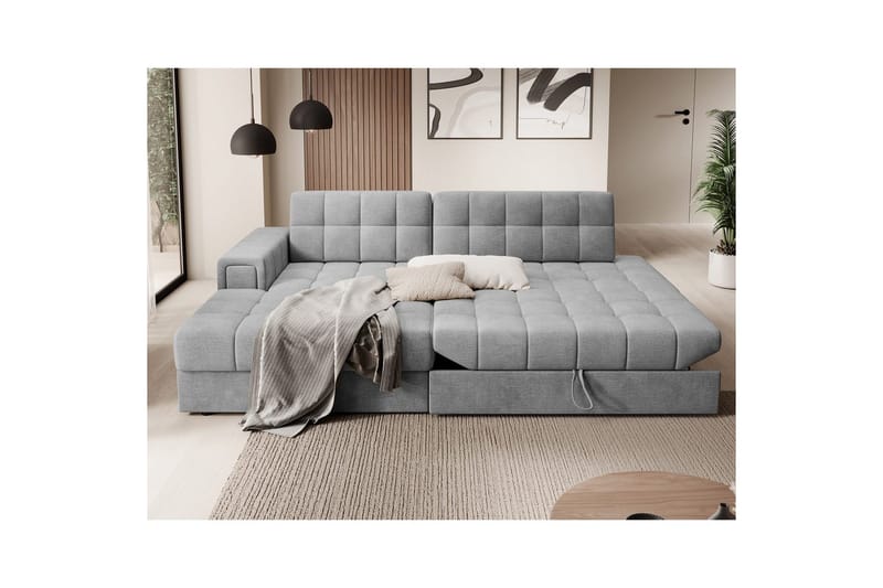 Seksjon Eltap Blezalt 240x150x82 cm - Monolith 85, Grå, Venstre - Møbler - Sofaer - Sovesofaer - Sovesofa divan
