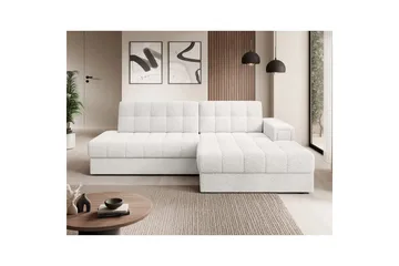 Seksjon Eltap Blezalt 240x150x82 cm - Royal 01, Hvit, Høyre - Møbler - Sofaer - Sovesofaer - Sovesofa divan