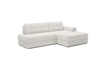 Seksjon Eltap Blezalt 240x150x82 cm - Royal 01, Hvit, Høyre - Møbler - Sofaer - Sovesofaer - Sovesofa divan