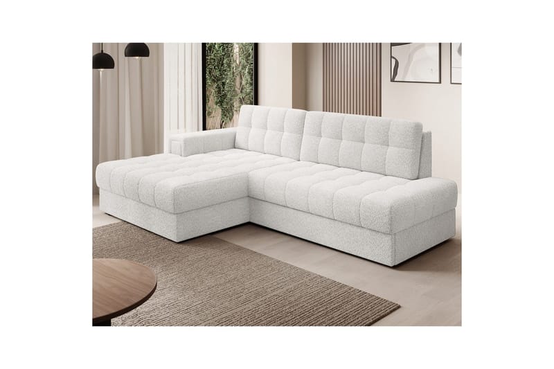 Seksjon Eltap Blezalt 240x150x82 cm - Royal 01, Hvit, Venstre - Møbler - Sofaer - Sovesofaer - Sovesofa divan