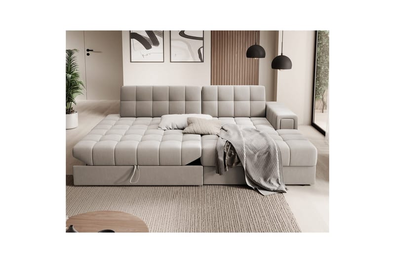 Seksjon Eltap Blezalt 240x150x82 cm - Sola 18, Beige, Høyre - Møbler - Sofaer - Sovesofaer - Sovesofa divan