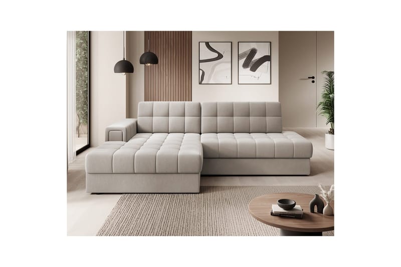 Seksjon Eltap Blezalt 240x150x82 cm - Sola 18, Beige, Venstre - Møbler - Sofaer - Sovesofaer - Sovesofa divan