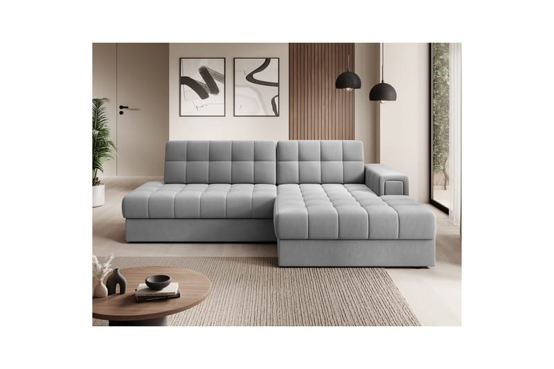 Seksjon Eltap Blezalt 240x150x82 cm - Sola 4, Grå, Høyre - Møbler - Sofaer - Sovesofaer - Sovesofa divan