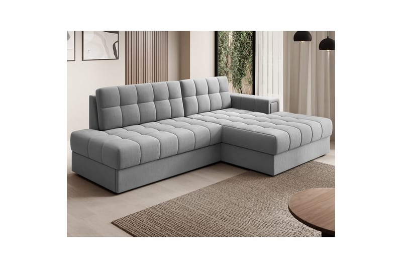Seksjon Eltap Blezalt 240x150x82 cm - Sola 4, Grå, Høyre - Møbler - Sofaer - Sovesofaer - Sovesofa divan