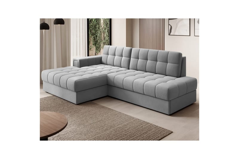 Seksjon Eltap Blezalt 240x150x82 cm - Sola 4, Grå, Venstre - Møbler - Sofaer - Sovesofaer - Sovesofa divan