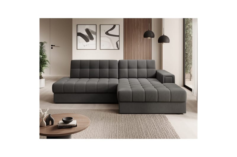 Seksjon Eltap Blezalt 240x150x82 cm - Sola 6, Mørk grå, Høyre - Møbler - Sofaer - Sovesofaer - Sovesofa divan