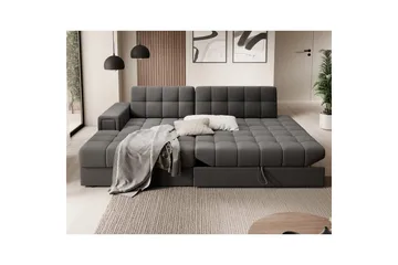 Seksjon Eltap Blezalt 240x150x82 cm - Sola 6, Mørk grå, Venstre - Møbler - Sofaer - Sovesofaer - Sovesofa divan
