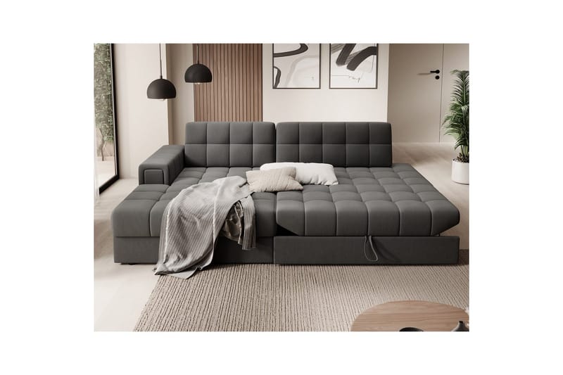 Seksjon Eltap Blezalt 240x150x82 cm - Sola 6, Mørk grå, Venstre - Møbler - Sofaer - Sovesofaer - Sovesofa divan