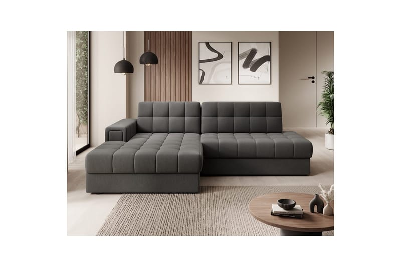 Seksjon Eltap Blezalt 240x150x82 cm - Sola 6, Mørk grå, Venstre - Møbler - Sofaer - Sovesofaer - Sovesofa divan