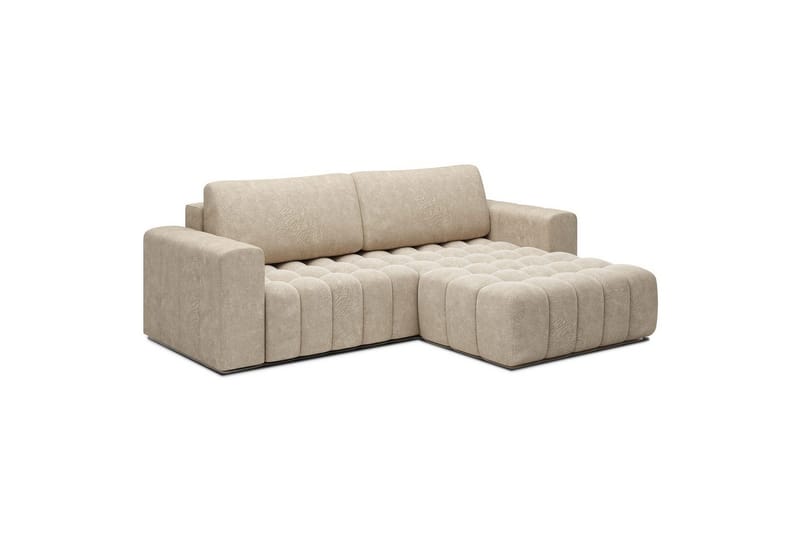 Seksjon Eltap Bonett 250x175x92 cm - Dora 21 Beige, Høyre - Møbler - Sofaer - Sovesofaer - Sovesofa divan