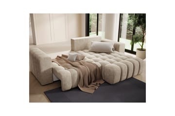Seksjon Eltap Bonett 250x175x92 cm - Dora 21 Beige, Høyre - Møbler - Sofaer - Sovesofaer - Sovesofa divan