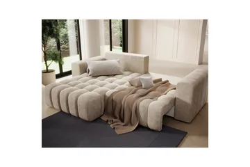 Seksjon Eltap Bonett 250x175x92 cm - Dora 21 Beige, Venstre - Møbler - Sofaer - Sovesofaer - Sovesofa divan