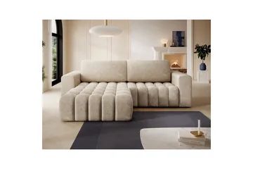 Seksjon Eltap Bonett 250x175x92 cm - Dora 21 Beige, Venstre - Møbler - Sofaer - Sovesofaer - Sovesofa divan