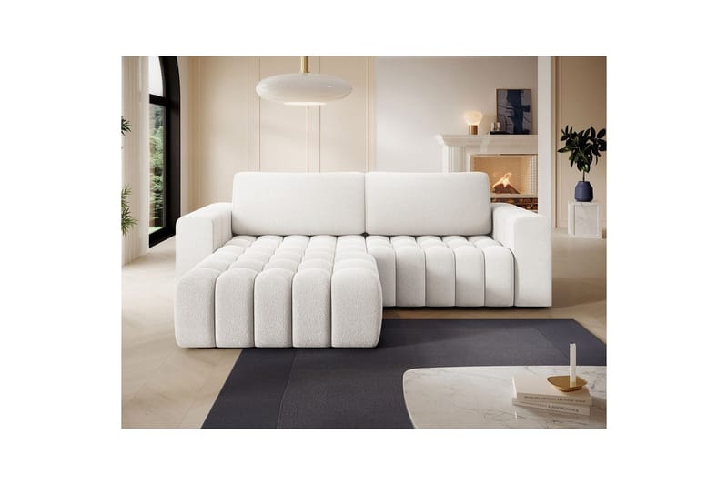 Seksjon Eltap Bonett 250x175x92 cm - Jaffray 01, Hvit, Venstre - Møbler - Sofaer - Sovesofaer - Sovesofa divan