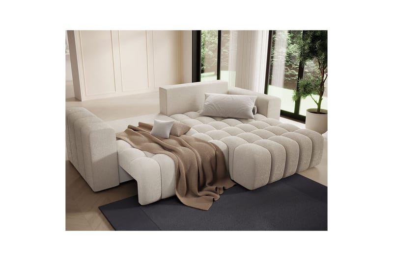 Seksjon Eltap Bonett 250x175x92 cm - Jaffray 18, Beige, Høyre - Møbler - Sofaer - Sovesofaer - Sovesofa divan