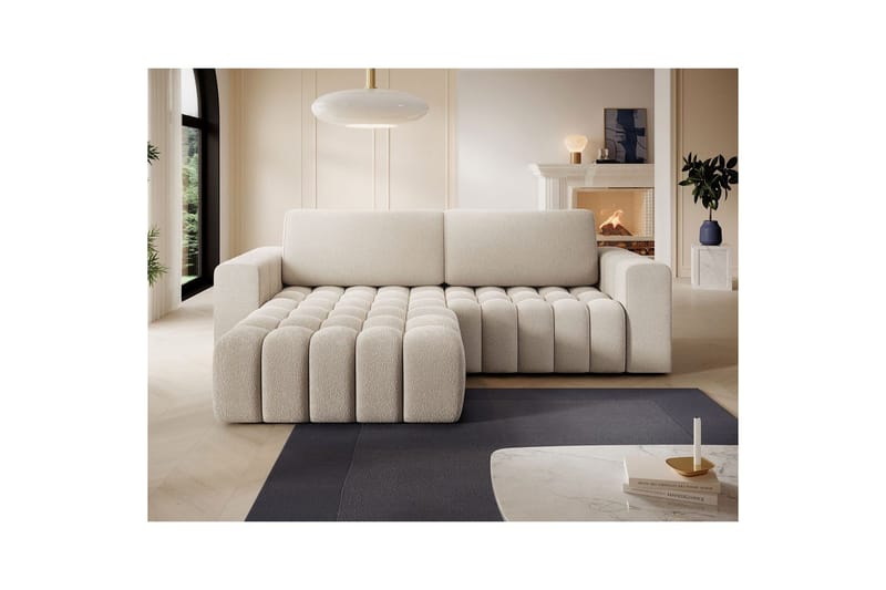 Seksjon Eltap Bonett 250x175x92 cm - Jaffray 18, Beige, Venstre - Møbler - Sofaer - Sovesofaer - Sovesofa divan