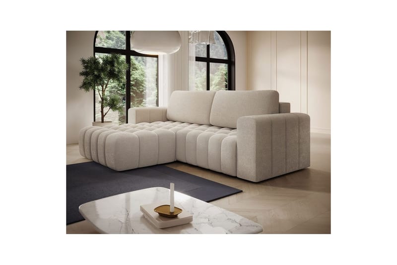 Seksjon Eltap Bonett 250x175x92 cm - Jaffray 18, Beige, Venstre - Møbler - Sofaer - Sovesofaer - Sovesofa divan